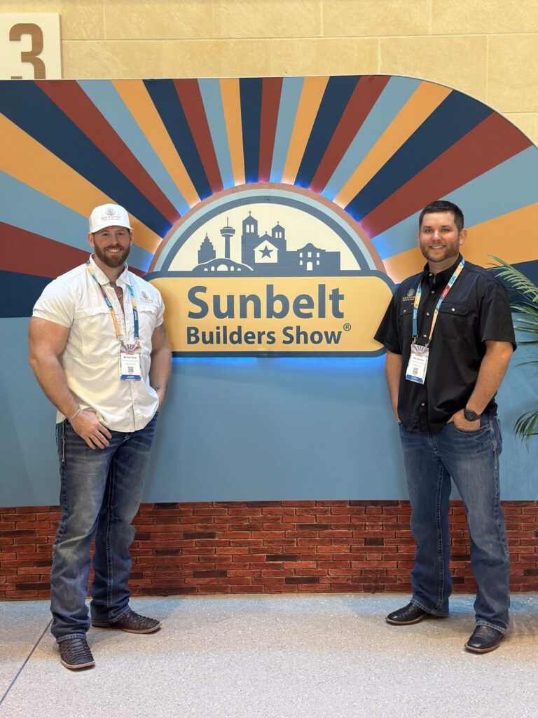Michael Reed and Alec Sanchez of Jace & Bowen Custom Builders at the 2026 Sunbelt Builders Show
